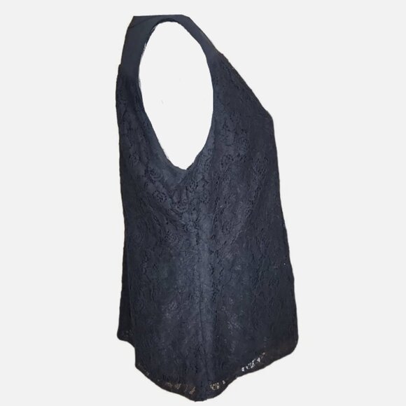 Laundry by Shelli Segal Sheer Lace Sleeveless Blouse Top - Picture 3 of 6
